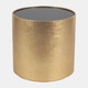 18547-02#Wood, 24" Gold, Black Glass Side Table