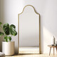 18572#Metal, 28x63 Arch Floor Mirror, Gold