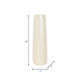 18627-02#Cer, 16" Etched Lines Cylinder Vase, Cotton