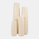 18627-03#Cer, 24" Etched Lines Cylinder Vase, Cotton