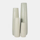 18627-08#Cer, 28" Etched Lines Cylinder Vase, Cucumber