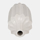 18630-01#Cer, 13" Fluted Vase, White