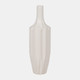 18630-02#Cer, 16" Fluted Vase, White