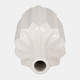 18630-02#Cer, 16" Fluted Vase, White