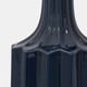 18630-03#Cer, 13" Fluted Vase, Navy