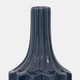 18630-04#Cer, 16" Fluted Vase, Navy