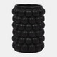 18635-02#Cer, 7" Bubble Vase, Blk