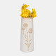 18637#Cer, 10" Dandelion Vase, Ivory