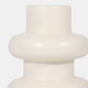 18642-02#Cer, 8" Three Ribbed Vase, Cotton