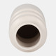 18644-03#Cer, 9" Tiered Vase, White