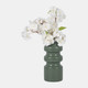 18644-05#Cer, 9" Tiered Vase, Dark Sage