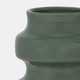 18644-05#Cer, 9" Tiered Vase, Dark Sage