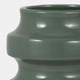 18644-06#Cer, 11" Tiered Vase, Dark Sage