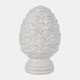 18652#Cer, 6" Artichoke Deco, Ivory