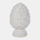 18652#Cer, 6" Artichoke Deco, Ivory