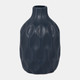 18655-02#Cer, 8" Honeycomb Dimpled Vase, Navy