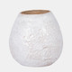 18678-02#Cer, 11" Round Vase, Ivory