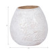 18678-02#Cer, 11" Round Vase, Ivory