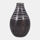 17157-01#Cer, 10" Primeval Vase, Black