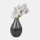 17157-01#Cer, 10" Primeval Vase, Black