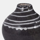 17158-01#Cer, 5" Primeval Vase, Black