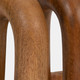 18701#Wood, S/2 7" Loopy Bookends, Brown