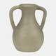 18702-02#11" Terracotta Jug Vase W/ Handles, Sage Green