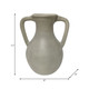18702-02#11" Terracotta Jug Vase W/ Handles, Sage Green