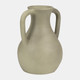18702-02#11" Terracotta Jug Vase W/ Handles, Sage Green