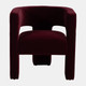 17041-10#Round Back Chair - Wine