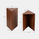 18717#Wood, S/2 18/20" Triangle Side Tables, Brown