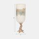 18748-01#Glass, 18" Hurricane W/ Branch Base, Pearl