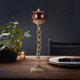 18750-01#Metal, 18" Tealight Holder W/ Base, Gold