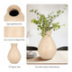 18760-01#Terracotta, 19" Organic Vase, Ivory