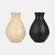 18760-02#Terracotta, 18" Organic Vase, Black