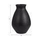 18761-02#Terracotta, 16" Organic Vase, Black