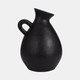 18762-02#Terracotta, 19" Organic Jug With Handle, Black