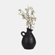18762-02#Terracotta, 19" Organic Jug With Handle, Black