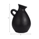 18762-02#Terracotta, 19" Organic Jug With Handle, Black