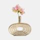 18770-01#Metal, 10" Tribal Cut Out Vase, Gold