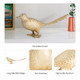 18771#Metal, 18" Long Tailed Bird Deco. Gold