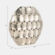 18777-01#Metal, 13" Oval Vase, Silver