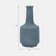 18788#Clay, 13" Volcanic Texture Vase, Blue