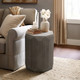 18796#Concrete, 18" Geometric Accent Table, Dark Grey