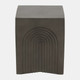 18797#Concrete, 18" Arches In Square Accent Table, Dark 