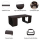 18813#Wood, 47" Textured Coffee Table, Brown Kd