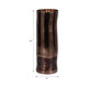 18828-02#Glass, 14" Textured Enamel Vase, Bronze