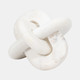 18859-01#Marble, 6" Knot Decor, White