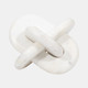 18859-01#Marble, 6" Knot Decor, White