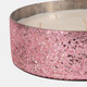 80287-01#Glass, 8" 49 Oz Crackled Bowl Scented Candle, Pink